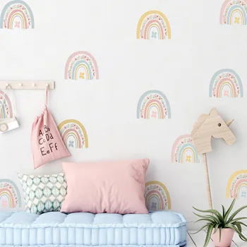 Ins vaivorykštė sienų lipdukai vaikų kambarys, vaikų kambarių sienų dekoro lipduku ant sienos, namo apdailos lipdukai pvc siena lipdukas rinkinys