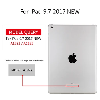 IPad 9.7 colių 2017 5-os Kartos A1822 A1823 Atvejais ipad Oro 1/ 2 Atvejais iPad 5 9.7