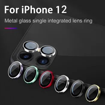 Iphone 12 Pro Fotoaparato Raštas Žiedas Objektyvas Metalo Stiklinį Dangtelį iPhone 12 11 Pro Max mini Kamera Atveju Screen Protector Filmas