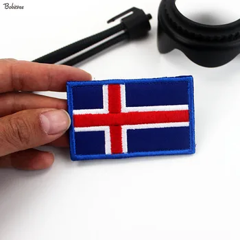 Islandijos vėliava Pleistrai su Kablio Kilpa Islandija Reklama Ženklelis Išsiuvinėti raištį Lipdukai Kuprinės, Kepurės Vienodas Apdaila