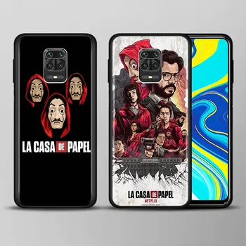 Ispanija TV La Casa de papel už Xiaomi Redmi 9 Pastaba Pro 8T 9S 7 8 Pro 6A 7A 8A 9A 9C 9 Premjero Black Soft Telefonas Padengti