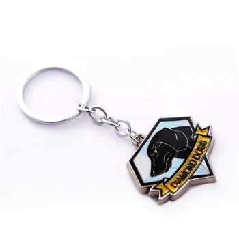 J Parduotuvėje Gear Solid V Phantom Pain Šunys Karo Logotipas keychain paketų prižiūrėtojų raktinę Metalo 3D Pakabukas Dovana Kolekcionieriams