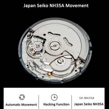 Japonija Originali NH35A NH35 Automatinis Judėjimo Datos Rodymo 24 Brangenybės Didelis Tikslumas Juoda / Balta Įsilaužimo Sekundžių