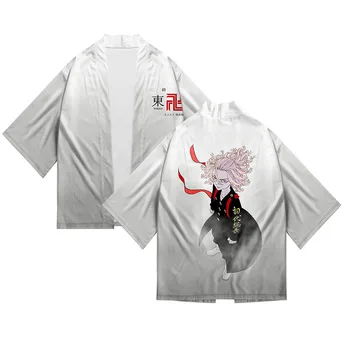 Japonijos Anime Tokyo Revengers 3d Spausdinimo Kimono Marškinėliai Apsiaustu Vyrai Moterys Septynių Taškų Rankovėmis Viršūnes Sporto Harajuku Megztinis Švarkas Tee 4XL