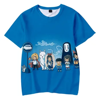 Japonų Anime Atkakli Toli 3D Marškinėliai Moterų, Vyrų, Berniukų/mergaičių Studio Ghibli Trumpas Rankovės Juokinga Marškinėlius Grafinis Tees