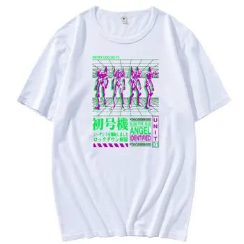 Japonų Anime spausdinimo Vyrų t-shirt Ayanami Rei Shinji Ikari Asuka Langley Soryu Vasaros Apvalios kaklo t-shirt vyrai Laisvi atsitiktinis viršūnės