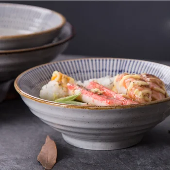 Japonų kūrybos stalo underglaze keramikos ryžių dubenėlį sriubos dubenėlį namų studentų bendrabutyje greitai paruošiamų makaronų dubenį daržovių dubenį sal