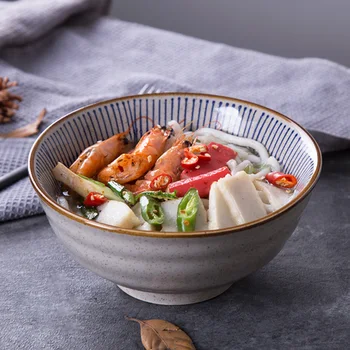 Japonų kūrybos stalo underglaze keramikos ryžių dubenėlį sriubos dubenėlį namų studentų bendrabutyje greitai paruošiamų makaronų dubenį daržovių dubenį sal