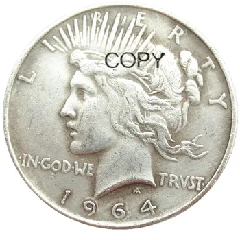 JAV Monetų 1964-D Taikos Doleris kopijuoti Monetas, Sidabro Padengtą