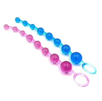 Jelly Anal Beads Orgazmą Makšties Plug Žaisti Traukite Žiedas Kamuolys Analinis Stimuliatorius Butt Beads