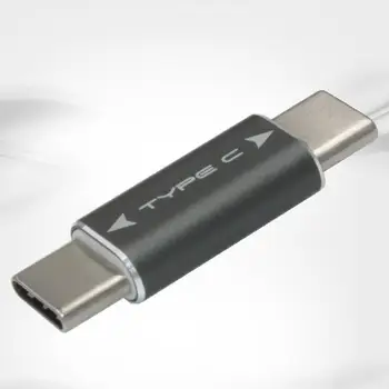 JEYI Aliuminio Lydinio Tipo c vyrų Vyrų C-C Adapter USB-C Įkrovimo Kabelis Konverteris Duomenų Kabelis Laido