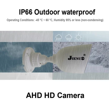JIENUO Analoginis HAINAUT Kameros CCTV Saugumo Priežiūros 1080P 4MP 5MP Lauko Vandeniui 960 H Infraraudonųjų spindulių Naktinio Matymo 2MP HD Namų Cam