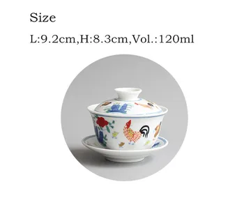 Jingdezhen Arbatos Puodelio Kinijos Teaset Archaistic Gaidys GaiWan Keramikos Dangčiu Dubuo Kavos Puodelis ir Lėkštelė Nustatyti Stalo Teaware patys puodeliai