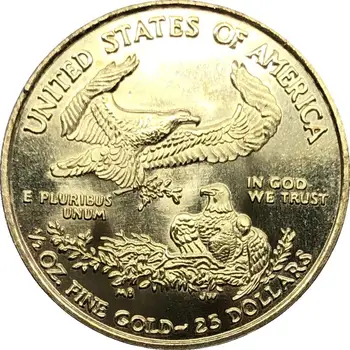 Jungtinės amerikos valstijos 25 Dolerių Amerikos Erelis tauriųjų metalų Monetų 1990 Žalvario Metalo Proginės Aukso Monetos monetos Kopija