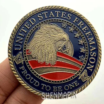 Jungtinės amerikos valstijos Freemason Proginę Monetą Armijos karinio jūrų Laivyno Oro Pajėgų Jūrų Pėstininkai Coast Guard Monetų Kolekcionieriams Laisvės Gynėjus
