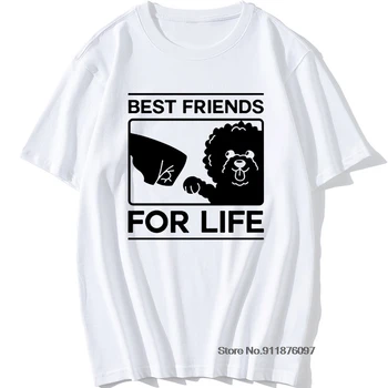 Juokinga Geriausiais Draugais Gyvybės Bichon Frise Šunų T Shirts Grafinis Mados Naujų Medvilnės trumpomis Rankovėmis O-Kaklo Harajuku T-shirt