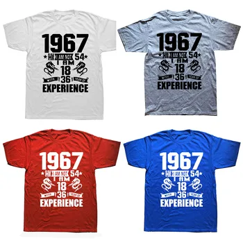 Juokinga Padarė 1967 54-ojo Gimtadienio Dovana Spausdinti Pokštas T-shirt 54 Metų Nuostabus Vyras Atsitiktinis Trumpas Rankovės Medvilnės T Marškinėliai Vyrams