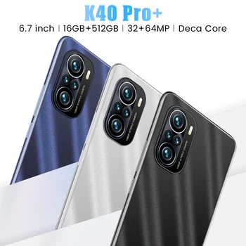 K40 Pro+ 6.7 Colių Smartfon, Pasaulinė Versija Galaxy 16+512G 