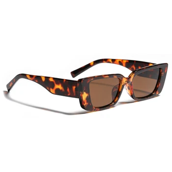 Kachawoo leopard stačiakampis, akiniai nuo saulės vyrų mados akiniai moterų paprastas stilius rudos spalvos juoda Vasaros apdailos karšto pardavimo pigūs