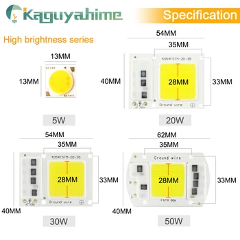 Kaguyahime LED, COB (Chip 10vnt 20W 30W 50W Pakeitimo Integruota Mikroschema Augti Visą Spektrą Dėmesio Prožektorių Lempos Lauko