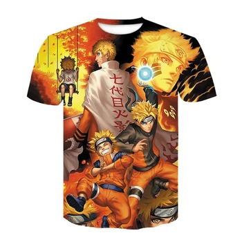 Kakashi T-Shirts Anime Cosplay 3D Spausdinimo Streetwear Vaikų Mados Negabaritinių Marškinėliai Harajuku Vaikai Tees Viršūnes Berniukų Drabužiai