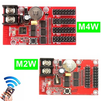 Kaler M2W Wifi LED Kontrolės Kortelės 768x32 Pikselių Spalvotas Asinchroninis Valdytojas P10 P3 P4 P5 P6-P2.5 RGB Led Ekranas Modulis