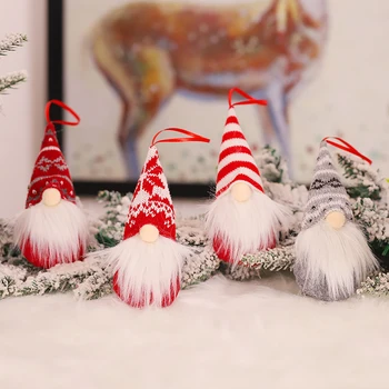 Kalėdų Santa Beveidis Gnome Kalėdų Medžio Kabantys Papuošalai Namų Šaliai Dekoro