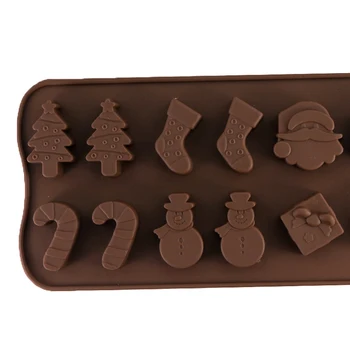 Kalėdų Šokolado Pelėsių Sniego Kojinės Medžių Silikono Torto Formos Saldainiai Slapukus