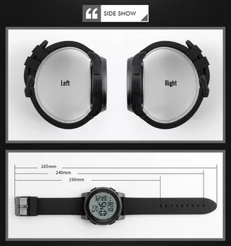 Karinių Vyrų Laikrodžiai Analoginis Skaitmeninis LED Ekranas, atsparus Vandeniui Silikonas Laikrodžiai Sporto Elektroninių Riešo Laikrodis relogio Hombre homme