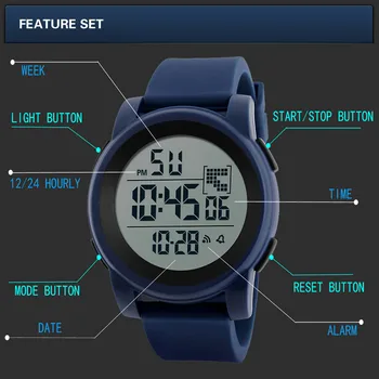 Karinių Vyrų Laikrodžiai Analoginis Skaitmeninis LED Ekranas, atsparus Vandeniui Silikonas Laikrodžiai Sporto Elektroninių Riešo Laikrodis relogio Hombre homme