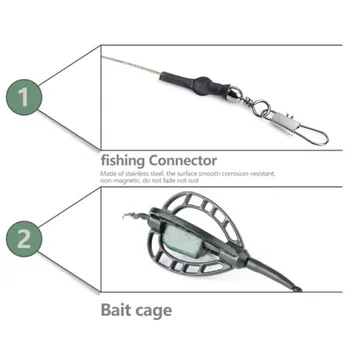 Karpių Žvejybos Inline Metodas Tiektuvo Narve Hook Rig Žvejybos Rig 