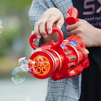 Karšto 2-in-1 Gatling Bubble Gun Vaikai Burbulus Žaislas Vaikams Lauko Žaislas Vaikams, Suaugusiųjų Vestuvių Elektros Gatling Burbulas Mašina