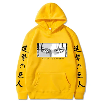 Karšto Anime Ataka Titan Hoodie Priežastinis ilgomis Rankovėmis Megztinis Rudenį Vyrų Streetwear