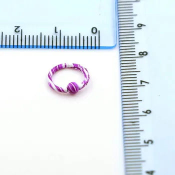 Karšto didmeninė naują atvykimo 100vnt 16G sumaišyti vandens banga dvigubo spalvų spausdinimo auskarų nelaisvėje žiedas nemokamas pristatymas
