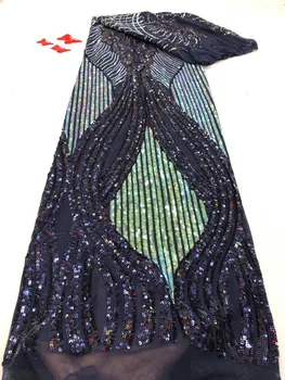 Karšto dizaino 2020 audinio, odos draugiškas tiulio raišteliais aukštos kokybės blizgučiai siuvinėjimas prancūzijos raišteliais audiniai Afrikos vestuvių suknelė nėriniai