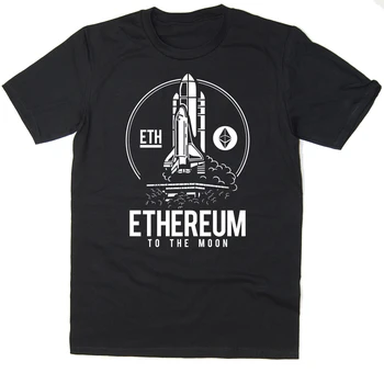 Karšto Pardavimo Ethereum Į Mėnulį T-Shirt Btc Eth $Eth Bitcoin Kriptografijos 6 Spalvų