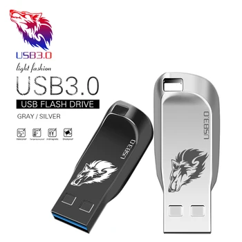 Karšto pardavimo metalinis Tušinukas Ratai 3.0 metalo USB Flash Diskas 128GB 64GB 32GB didelės spartos 16GB 8GB 4GB atminties Flash USB3.0 Stick