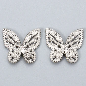 Karšto Parduoti Metalo Crystal Butterfly Ašigalio Auskarai Moterims, Rankų Darbo Apakinti Spalvingi Auskarai Vestuves Papuošalai