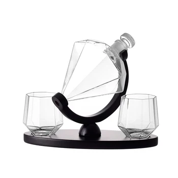 Karšto stiliaus diamond decanter aukštai boro silikatinio stiklo, decanter viskio decanter diamond butelis