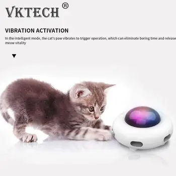 Katės Kibinimas Žaislai, Interaktyvus Lėlių UFO Plunksnų Stick Verpimo Pet Ratas Žūklės Mokymo Elektroninių Komponentų
