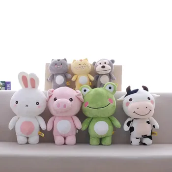 Kawaii Gyvūnų Pliušiniai Žaislai, Minkšti Zuikis Varlė Kiaulių Įdaryti Lėlės Animacinių Filmų Beždžionė Karvė Pliušinis Lėlės Dovanos Vaikams