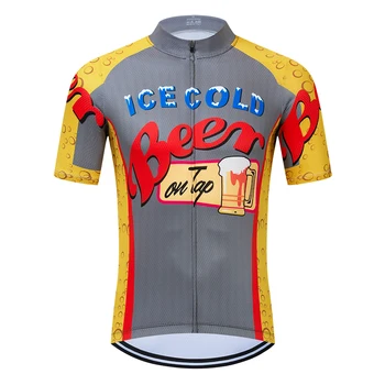 Keli pasirinkimai alaus Dviračių džersis vyrams trumpomis rankovėmis ropa ciclismo triatlonas dviračių drabužių Nuoma dėvėti mtb MTB jersey
