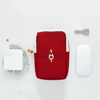 Kelionės Kabelis USB Įkroviklį, Saugojimo Dėklas Nešiojamų Elektronikos Priedai Užrašinė Maišelyje AS99