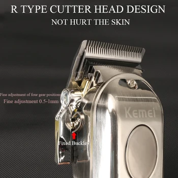 Kemei Profesionali Plaukų Clipper Vyrų Elektriniai Plaukų Žoliapjovės LCD Plaukų Cutter Mažesne Mašina Kirpykla