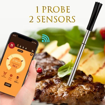 Kepsnys Termometras ne-kontaktinis termometras Belaidžio Smart, kepsnių ant grotelių mėsa ir Mėsos produktai 