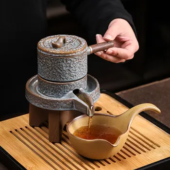 Keramikos Tingus Akmens Šlifavimo Arbatos Rinkinys Sukasi Vandens Arbatinukas Kinijos Retro Kung Fu Da Hong Pao Žalioji Arbata Teaware Arbata Jūros Taurė