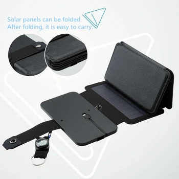 KERNUAP SunPower Lankstymo 10W Saulės Elementų Kroviklis 5V 2.1 USB Išvesties Įrenginiai Nešiojami Saulės Kolektorių išmaniųjų telefonų