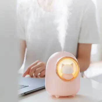 KEWER Oro Drėkintuvas Mini Nešiojamieji Garintuvas Darbalaukio Difuzoriai Rūkas Maker Namų Mielas Pet Usb Valytuvas LED Šviesos Naktį