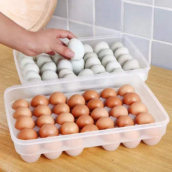 Kiaušinių Laikymo Dėžutė Kiaušinių Dėklas Atveju Konteineriai Virtuvės Šaldytuvas 34 Tinklų Kiaušiniai Plastikinis Dozatorius Sandariai Šviežių Išsaugojimo Turėtojas