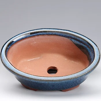 Kinijos Bonsai Gėlių, Augalų Puodą Mini Keramikos Vazonas Konteinerių Tamsiai Mėlyna Glazūra, Kvėpuojantis Namų Puošybai Sodinamoji Ornamentu